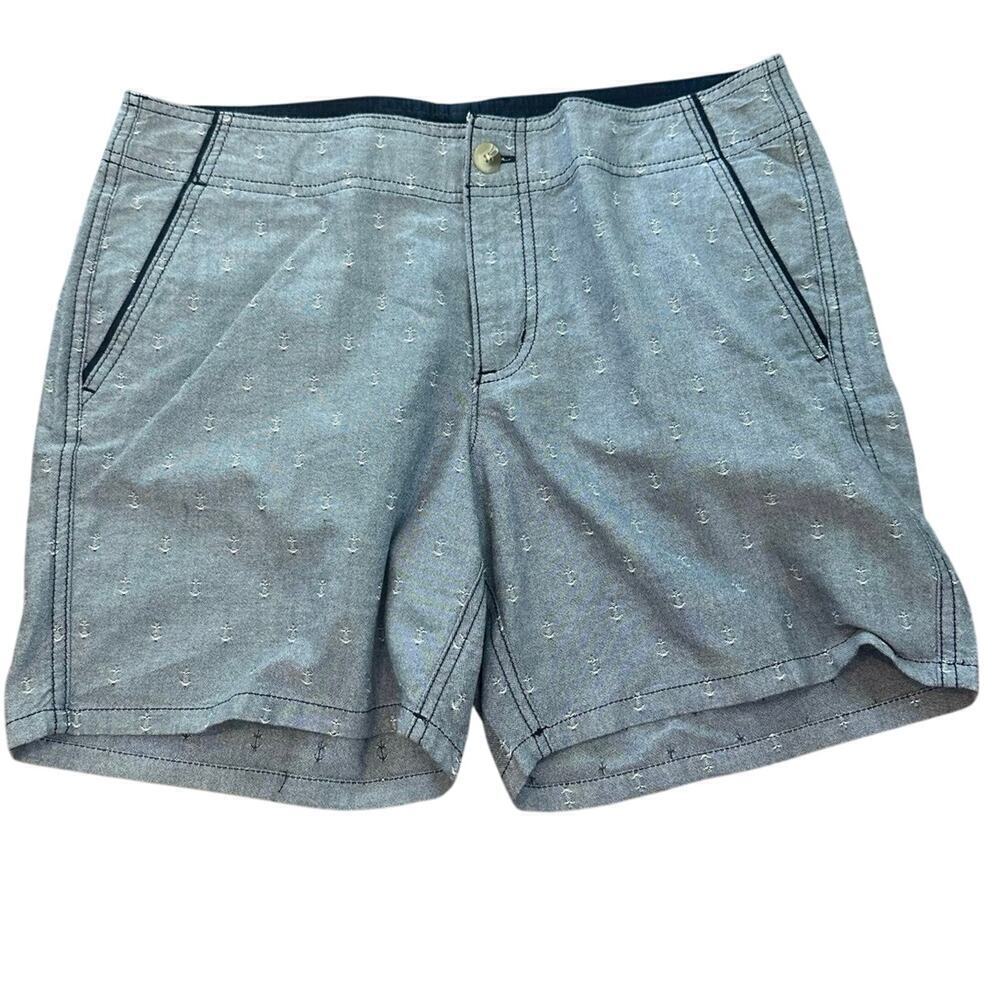 Columbia PFG Women's Gray 100% Cotton Pocket Stretch Chino Shorts Size 10